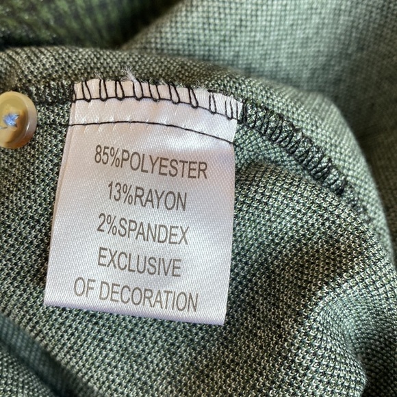 Tailorbyrd olive green houndstooth Sweatershirt heavyweight burton down - Picture 7 of 8